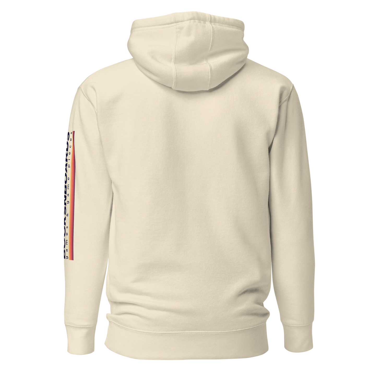 BNB Vintage White Unisex Hoodie with Left Arm Logo