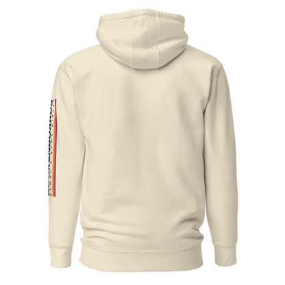 BNB Vintage White Unisex Hoodie with Left Arm Logo