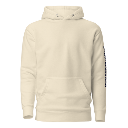 BNB Vintage White Unisex Hoodie with Left Arm Logo