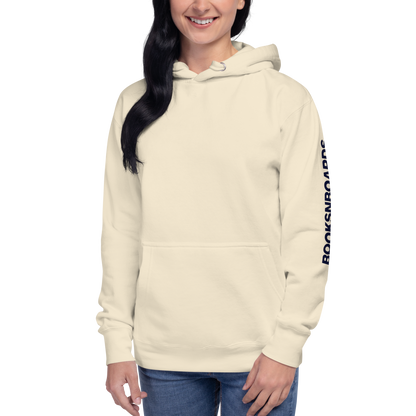 BNB Vintage White Unisex Hoodie with Left Arm Logo