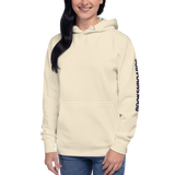 BNB Vintage White Unisex Hoodie with Left Arm Logo