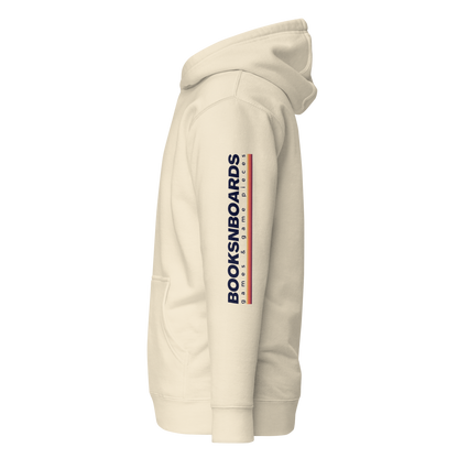 BNB Vintage White Unisex Hoodie with Left Arm Logo