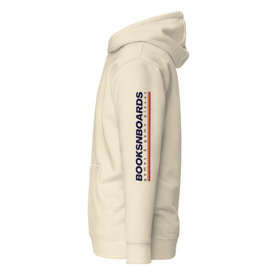 BNB Vintage White Unisex Hoodie with Left Arm Logo