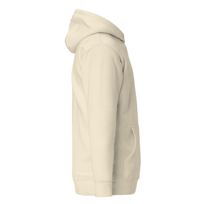 BNB Vintage White Unisex Hoodie with Left Arm Logo